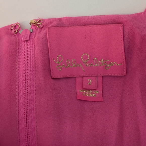 Lilly Pulitzer Alisa Wrap Dress in Aura Pink - Size 2 Womens - Picture 8 of 10